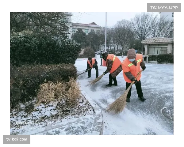 赛场花絮:柏林联合主场罕见降雪,工作人员紧急清理边线积雪